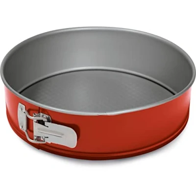 Imagen de Guardini, Linea Rossana Molde desmontable con 1 fondo de 22 cm, acero revestimiento antiadherente, color rojo/gris
