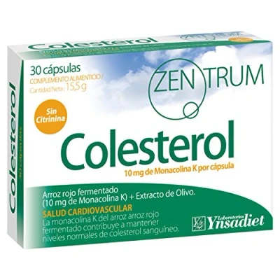 Imagen de Zentrum90 Colesterol 30 Capsulas Arroz Rojo Extracto Olivo