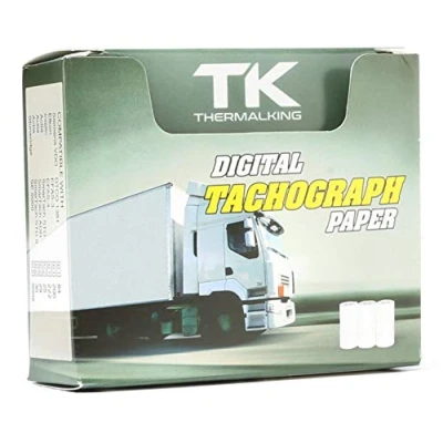 Imagen de 6 rollos de papel para tacógrafo con certificado térmico todos los tacógrafos/tacógrafos digitales 57/8 mm Thermal King