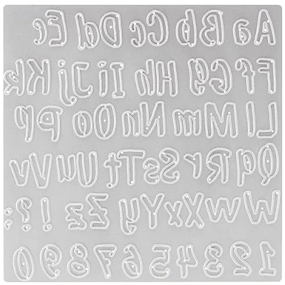 Imagen de Sizzix 664491 Thinlits Troquel (diseño de Alfabeto), Color Negro Cutting Dies, Pincel Negrita, Talla única