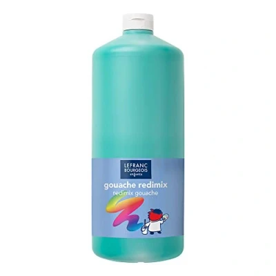 Imagen de Lefranc &amp; Bourgeois Gouache líquida Redimix, témperas para niños, 2L Verde de Esmeralda, Pinturas niños y Manualidades