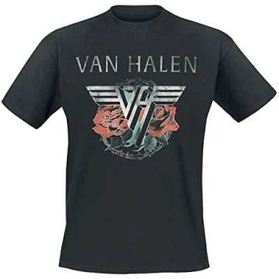 Imagen de Van Halen Tour 1984 Hombre Camiseta Negro M 100% algodón Vorne Bedruckt, Hinten Bedruckt Regular