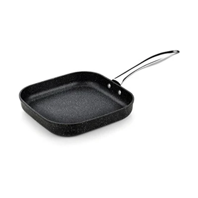 Imagen de MONIX Mineral Grill Cuadrado Liso, Aluminio Forjado, Piedra, 24 cm