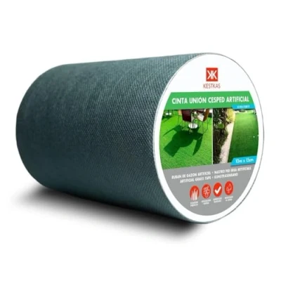 Imagen de KESTKAS Cinta para Césped Artificial 15cm x 10m Union Cesped Fijación Exterior Jardín Unión de Alfombras Moquetas Fácil Usar