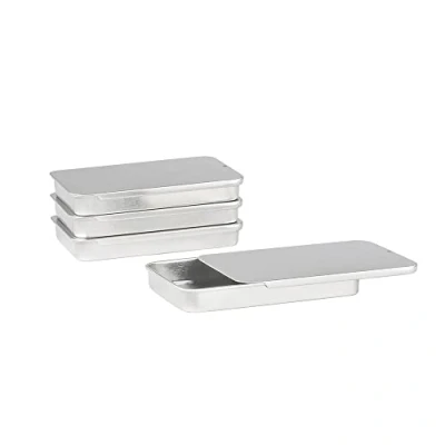 Imagen de Ideen mit Herz Cajas de metal con tapa deslizante, 10 cm x 6,5 1,3 cm, 4 unidades