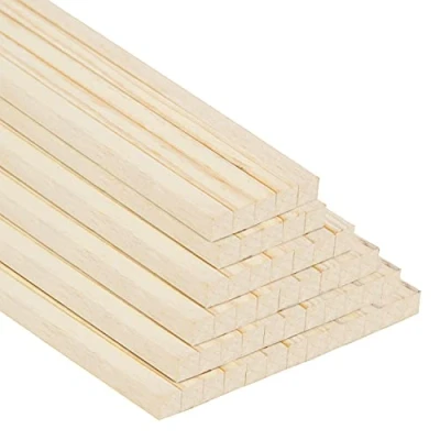 Imagen de Belle Vous Pack de 50 Varilla Tabla Madera Manualidades Natural 6,4 mm x 30 cm Palos Extra Largo Sin Acabado Chupetín y Varas Arte, Bricolaje