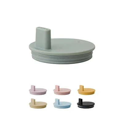 Imagen de design letters Tapa para bebidas bebés y niños Vaso personal beber en tritan (Verde) sin BPA, BPS EA, de color mate con anillo silicona, Apto lavavajillas, 14 g