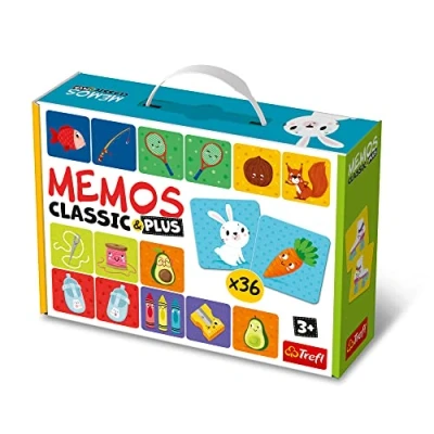 Imagen de Trefl Memos Classic &amp; Plus, Logic Juego Educativo De Memoria para Niños Pequeños, Encontrar Pares Imágenes, Varias Variantes Divertidas, Clásico A Partir 3 Años