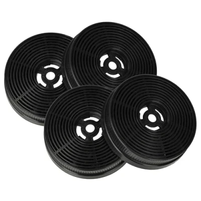 Imagen de vhbw 4x filtro de carbón activado compatible con KKT KOLBE K113 S2 BASE604ED, BASE604WED, TEL350, BASE604S campanas cocina