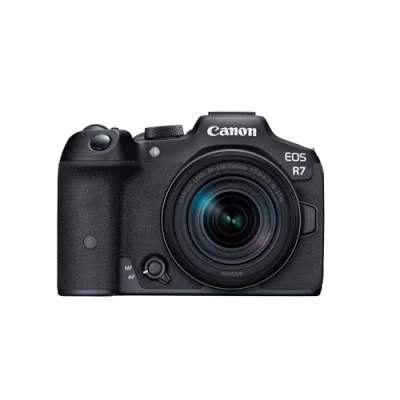 Imagen de CANON EOS R7 Cámara Mirrorless + Objetivo RF S 18 150 mm F3.5 6.3 IS STM, Evil APS C (32,5 MP) 5 EV, Vídeo 4K 60 fps, Dual Pixel CMOS AF II, Pantalla Táctil de Ángulo Variable, Negro