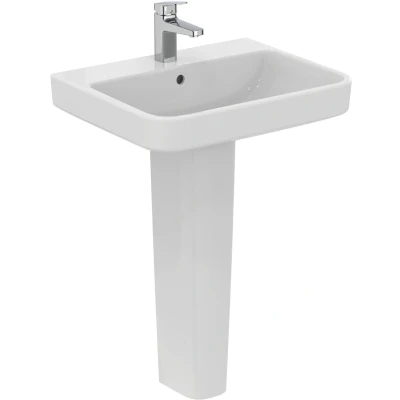Imagen de Ideal Standard i.life B Lavabo de 60 cm con orificio central para la grifería abierta y desbordamiento. Columna, semicolona sifón decorativo comprar por separado. Blanco