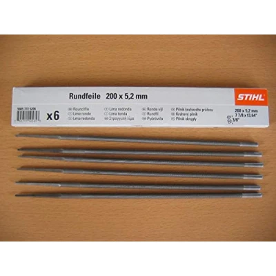 Imagen de Stihl Lima redonda 6 unidades para cadenas de sierra, 5,2 mm, 0,95 cm (5605 772 5206)