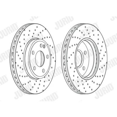 Imagen de JURID 563118JC Disco de freno 295 28 5 112 ventilado revestido sin accesorios MERCEDES BENZ: Clase A, CLA Coupé, Familiar