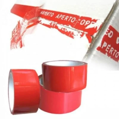 Imagen de StickersLab Cinta adhesiva antimanipulación (25/50 mm x 50 m), color rojo