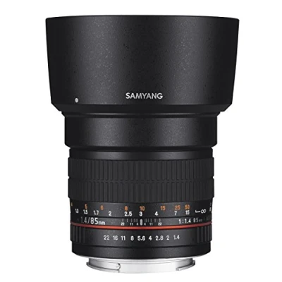 Imagen de Samyang F1111209101 Objetivo fotográfico DSLR para Micro Cuatro Tercios (Distancia Focal Fija 85mm, Apertura f/1.4 22 AS IF UMC, diámetro Filtro: 72mm), Negro