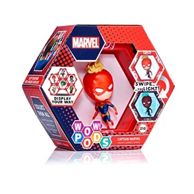 Imagen de WOW! PODS Colección Marvel Avengers Capitana Figura Coleccionable con luz y Sensor de Movimiento (Deqube 918MVL101642)