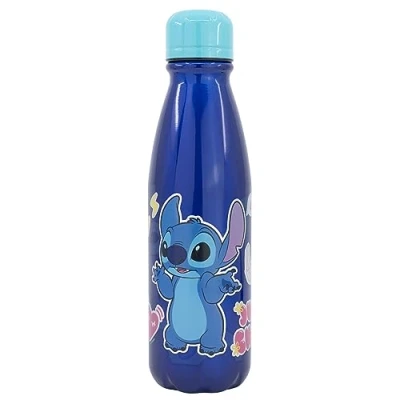 Imagen de Botella de agua reutilizable aluminio infantil 600 ml Stitch Palms