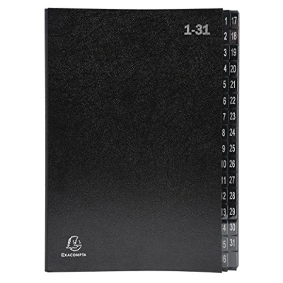 Imagen de Exacompta 57032e Pult carpeta ordonator, A4, 32 compartimentos, 24 x 34 cm, cartón, negro