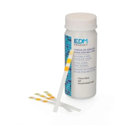 Imagen de EDM 81011 Tiras Reactivas Test Cloro y Ph, Transparente, 0.056 Gr, Paquete de 50 Unidades