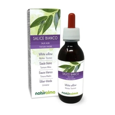Imagen de Sauce blanco (Salix alba) cortezas Tintura Madre sin alcohol Naturalma Extracto líquido gotas 120 ml Complemento alimenticio Vegano
