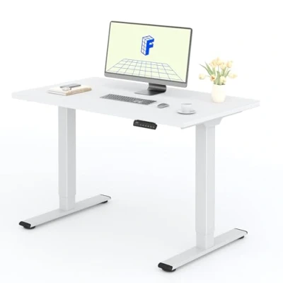 Imagen de FLEXISPOT 2 Motor Escritorio Elevable Eléctrico 120x80 con Una Tabla de Mesa Completa, Panel Memoria, Regulable en Altura, 100KG Carga, Blanco+Blanco
