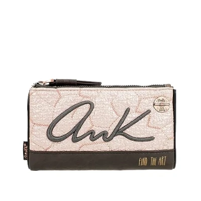 Imagen de Anekke Billetero de Mujer Protección RFID y ANK Billetera Polipiel con Cierre Cremallera Lengüeta Shoen Accesorios Complementos Medidas 18x10x2 cm