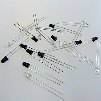 Imagen de 10pcs Receptor de lanzamiento y 10 piezas 3 mm 940 nm Diodo por infrarrojos LED lámparas