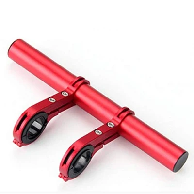 Imagen de Buachois Marco de extensión Manillar Bicicleta, Estante Extensor Bicicleta multifunción Soporte Doble para Linterna luz, Montaje teléfono(Rojo)