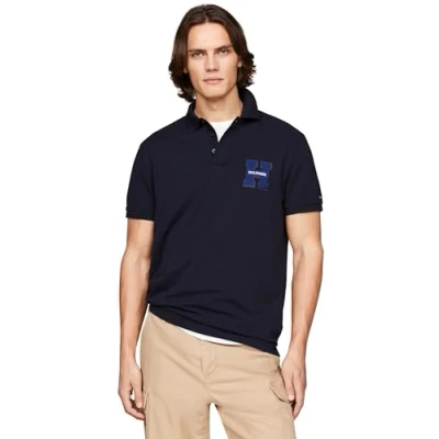 Imagen de Tommy Hilfiger LOGO Regular FIT Polo, Hombre, Talla: Large, Desert sky
