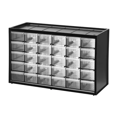 Imagen de STANLEY Organizador de 5 niveles 30 cajones, Marco polipropileno densidad, Cajones blandos transparentes, Apilable, 36.5 x 15.5 22.5 cm, 1 93 980