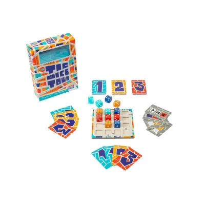 Imagen de Falomir Tic Dice Town Juego de matemáticas competitivo para 2 a 4 Jugadores (Edad 8+)
