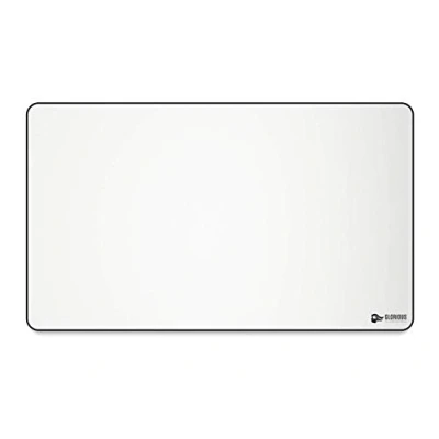 Imagen de Glorious Gaming Alfombrilla de tela (XL extendida) Bordes cosidos, superficie lisa para velocidad y control, base antideslizante, lavable a máquina, grande (610 x 360 3 mm) Blanco