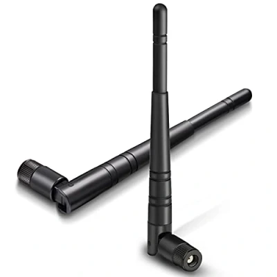Imagen de Eightwood Antena WiFi 2.4G 5 dBi Tilt and Roll RP SMA WLAN 2 Piezas para Tarjeta PCI Enrutador inalámbrico Bluetooth ZigBee