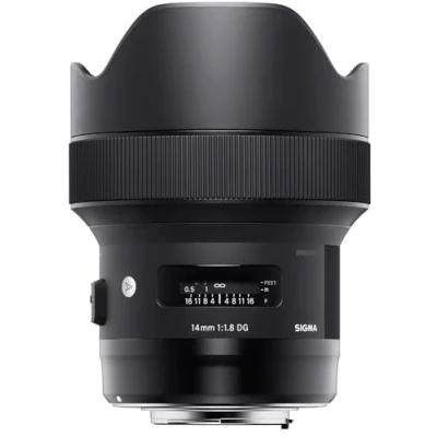 Imagen de Sigma F1.8 DG HSM Art Objetivo Ultra Angular con luminosidad de 14 mm, Color Negro