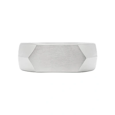 Imagen de Fossil Hombre Anillo, All Stacked Up Acero inoxidable Signet Plata, 11
