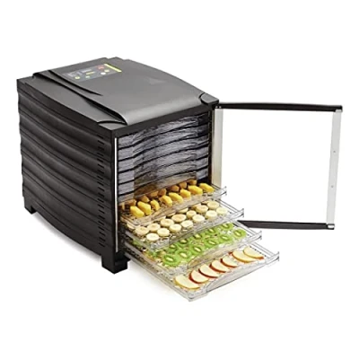 Imagen de Deshidratador de alimentos con 10 bandejas Buffalo, temporizador y puerta, 480 x 362 415 mm