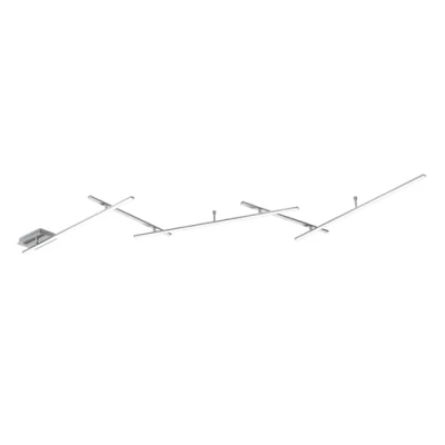 Imagen de Trio Leuchten Indira 674610707 Lámpara LED de techo (metal, níquel mate, acrílico blanco, incluye 20 W + 8 W, regulador intensidad, longitud máxima 345 cm)