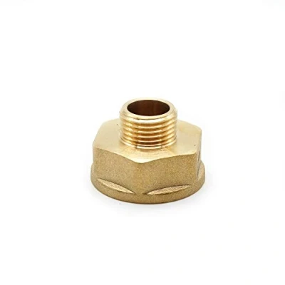 Imagen de DOJA Barcelona Manguito Reductor M H Adaptador 1/2 a 1 Reducciones de Tubo Laton Conector para Grifo Ducha, Manguera Alcachofa Ducha con Manguera, Desague Lavadora, Jardin..