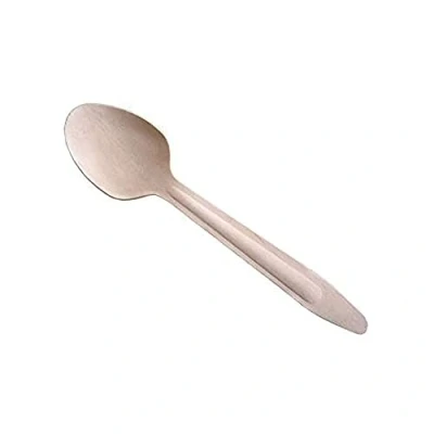 Imagen de GREENBOX cuchara de madera desechable respetuosa con el medio ambiente, madera, cubiertos desechables, biodegradables y compostables, 100 cucharas desechables 16,5 cm