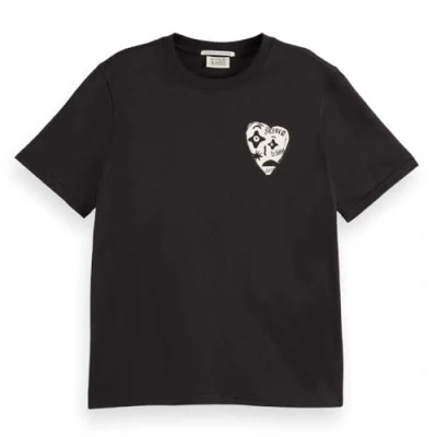 Imagen de Scotch &amp; Soda Front Artwork T Shirt, Camiseta, Mujer, Nero, S