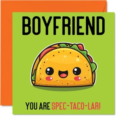 Imagen de tarjetas de cumpleaños para novio, Spec Taco lar, divertida tarjeta feliz novio novia, regalos pareja, felicitación broma 145 mm x