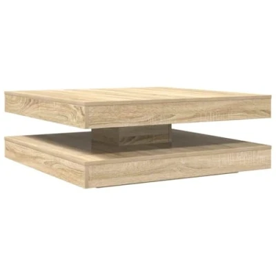 Imagen de vidaXL Mesa de Centro giratoria 360 Grados Roble Sonoma 90x90x34,5 cm