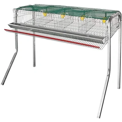 Imagen de Suinga Jaula BATERIA CODORNICES con 4 departamentos, comedero Frontal y bebederos automáticos. 105x47x90 cm