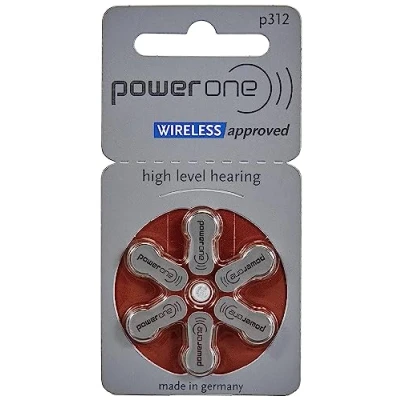 Imagen de 60x Baterías Varta PowerOne P 312 para Aparato Auditivo PR41 180 mAh 1.45V