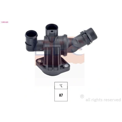 Imagen de EPS 1.880.680 Termostato, refrigerante 87 Made in Italy OE Equivalent con junta SEAT: Leon II Hatchback, Altea XL, Altea, VOLKSWAGEN: Golf 5