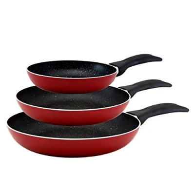Imagen de San Ignacio Set DE 3 SARTENES Aluminio PRENSADO: Ø 16, 20 Y 24 CM Uds, Negro
