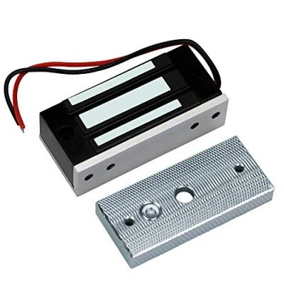 Imagen de HFeng Cerradura electromagnética Control de acceso 60KG/132lbs magnética electrónica DC12V Fail Safe NC Mini puerta pequeña para sistema seguridad eléctrico