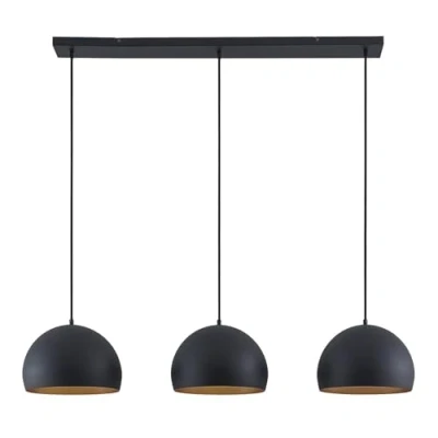 Imagen de lámpara colgante &#039;Tarjei&#039; (Moderno) en Negro hecho de Metal e.o. para Salón &amp; Comedor (3 llamas, E27) Lindby colgante, lámpara, techo, techo