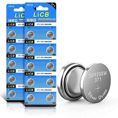 Imagen de LiCB 20 pilas SR920SW para reloj, 371 V371 AG6 LR920 SR 920SW de botón 1,5 V