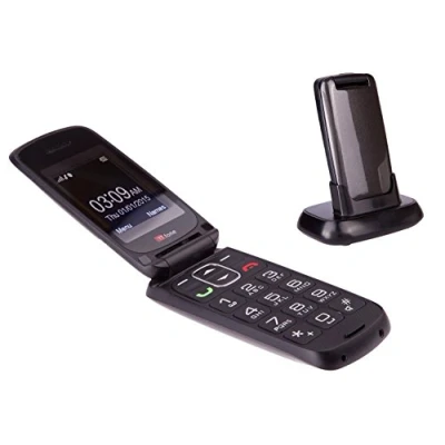 Imagen de TTfone Star TT300 Teléfono móvil tipo concha (básico con botones grandes) color gris, Versión extranjera, No tiene idioma español